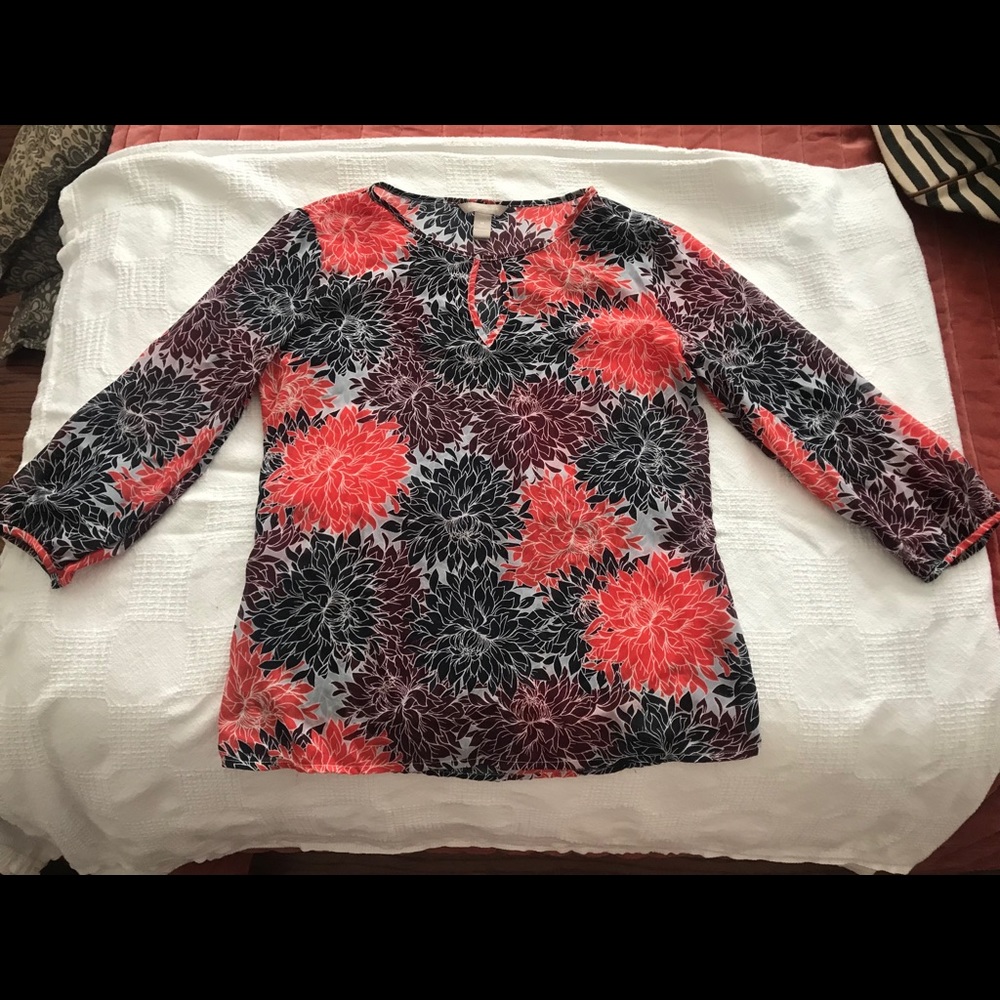 Banana Republic Sheer Blouse - Dahlia